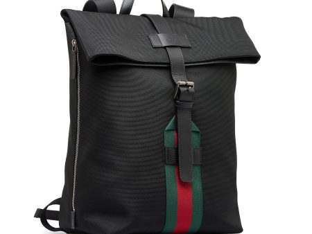 Gucci Techno Web Fold Over Backpack (u9fHBg) Supply