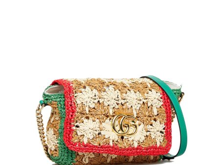 Gucci Small Raffia GG Marmont Crossbody (aHeBXr) Online now