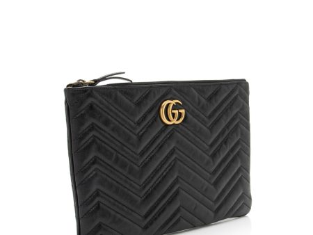 Gucci Matelasse Leather GG Marmont Zip Pouch (sPL6AT) For Discount