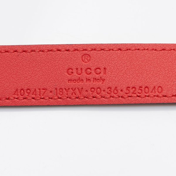 Gucci Leather GG Marmont Slim Belt - Size 36   90 (eZYU73) For Sale