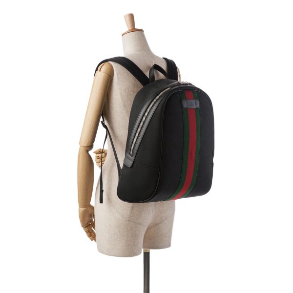 Gucci Techno Web Canvas Backpack HShuVx) Sale