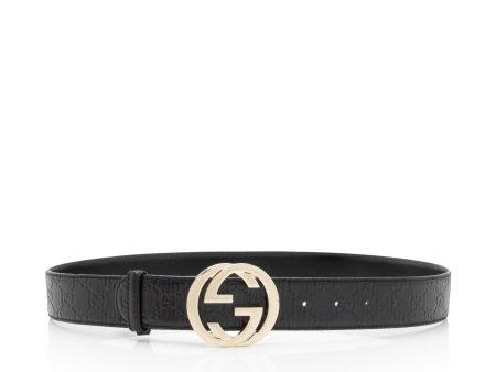 Gucci Guccissima Leather Interlocking G Belt - Size 36   90 (uFWGGE) Supply