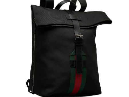 Gucci Web Fold Over Techno Backpack (pbmjeA) Sale