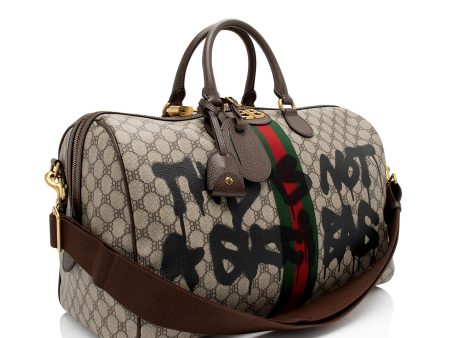 Gucci x Balenciaga GG Supreme The Hacker Project Graffiti Duffle Bag (qGpKTv) Supply