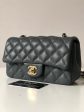 Chanel 18B Dark Grey Caviar Classic Flap Mini GHW. Online Sale