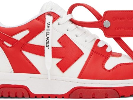 Offwhite Out Of Office Sneakers Red White For Sale