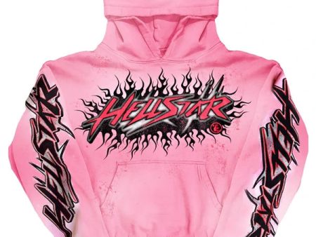 Hellstar Acid Wash Pink Hoodie Online now