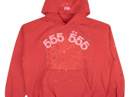 Sp5der Hoodie Red Pink Hot on Sale