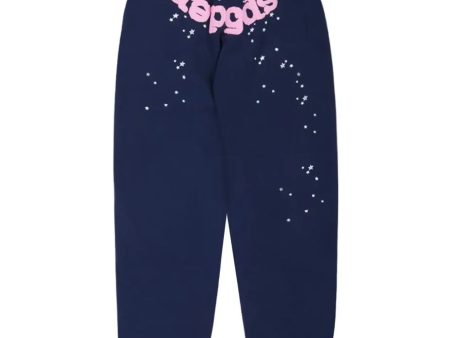 Sp5der Sweatpants Navy Pink For Sale