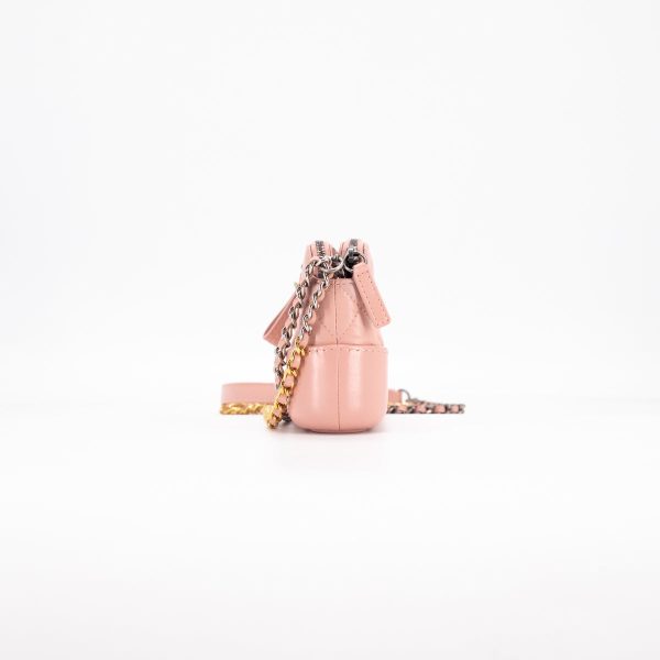 Chanel Quilted Calfskin Gabrielle Clutch On Chain Light Pink Supply