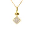 Invisible-set Princess Cut Diamond Pendant Online