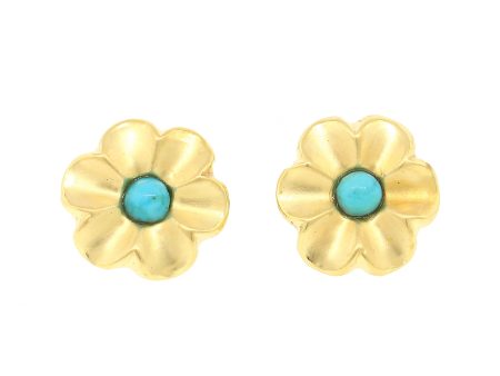 Lovely Turquoise Floral Earrings For Cheap