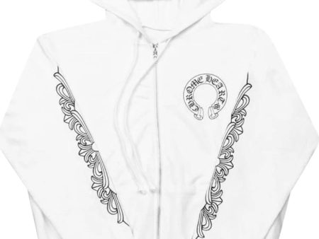 Chrome hearts Horseshoe Zipup White For Cheap