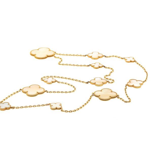 Van Cleef and Arpels Magic Alhambra 11 Motifs Long Necklace Hot on Sale