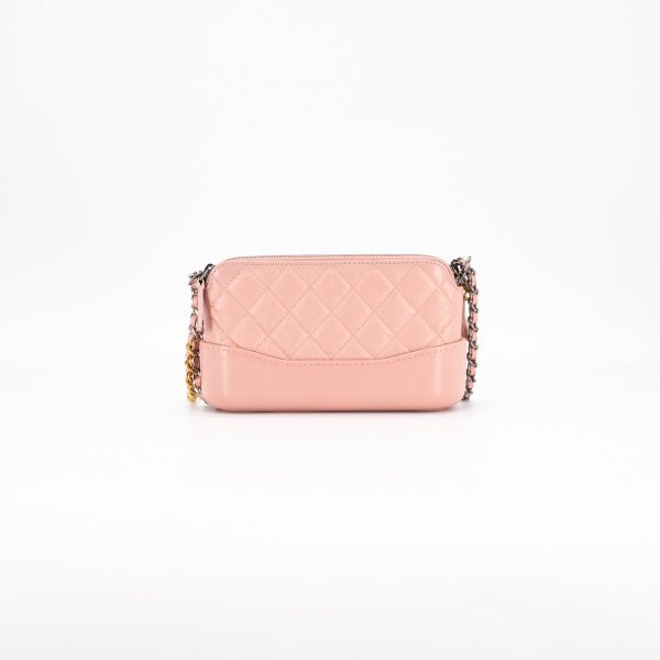 Chanel Quilted Calfskin Gabrielle Clutch On Chain Light Pink Supply