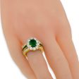 GIA Certified 1.84 Oval Emerald and Diamond Ring Online now