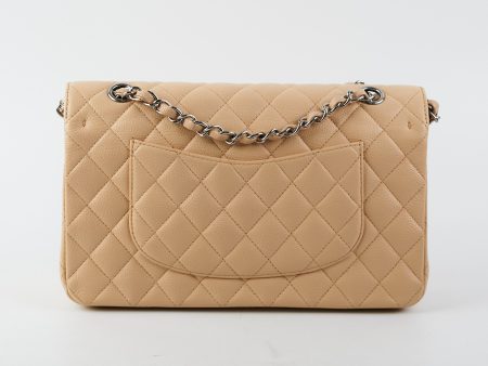 Chanel Quilted Classic Flap Medium Large Beige For Discount