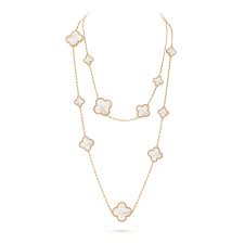 Van Cleef and Arpels Magic Alhambra 11 Motifs Long Necklace Hot on Sale