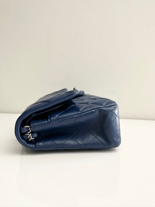 Chanel Classic Medium Lambskin Flap Navy Blue SHW on Sale