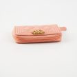 Chanel Boy Zip Compact Wallet Pink Online now